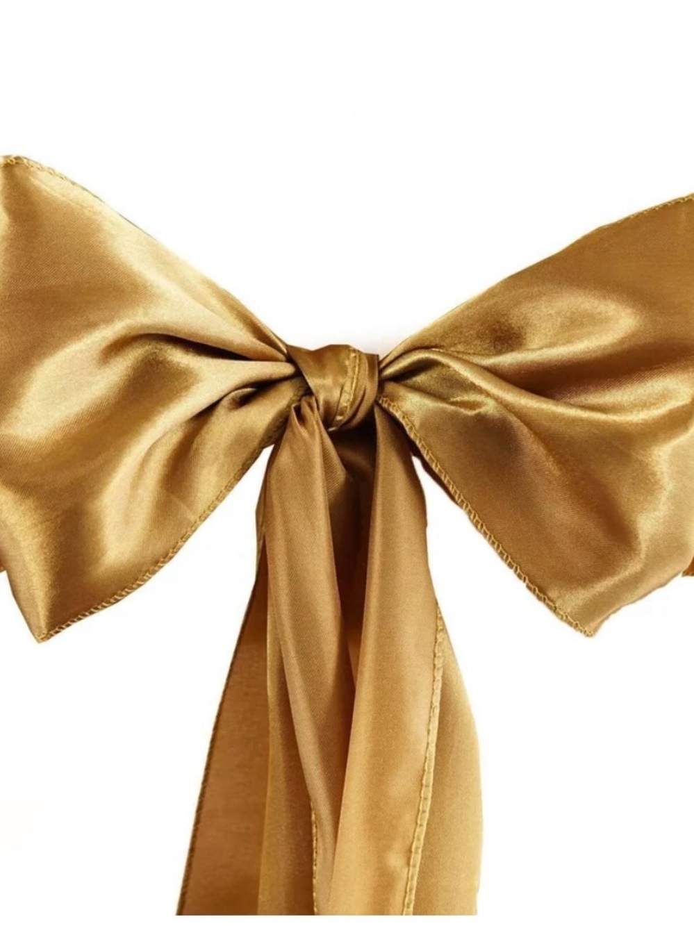 40 Pcs Satin Chair Sashes Gold